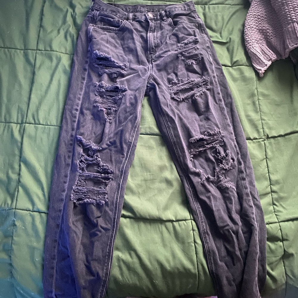 American Eagle Outfitters Black Skinny Jeans Distressed